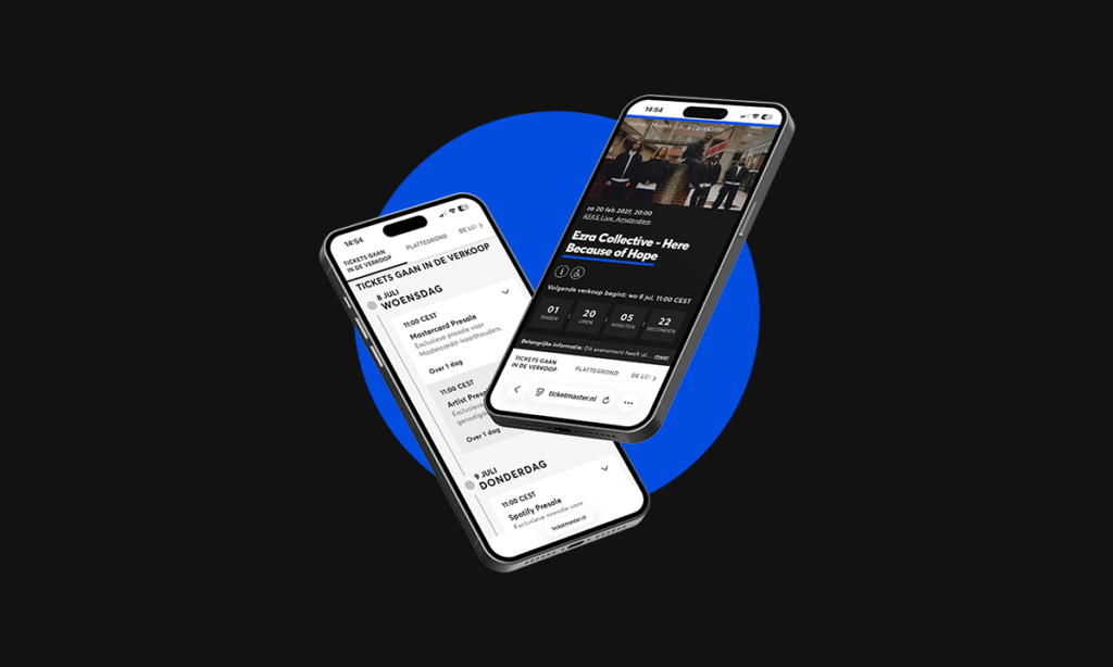 Mobiel voorbeeld global countdown page